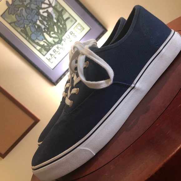 Brooks Brothers Other - Brooks Brothers navy lace up boat shoe sneaker 11